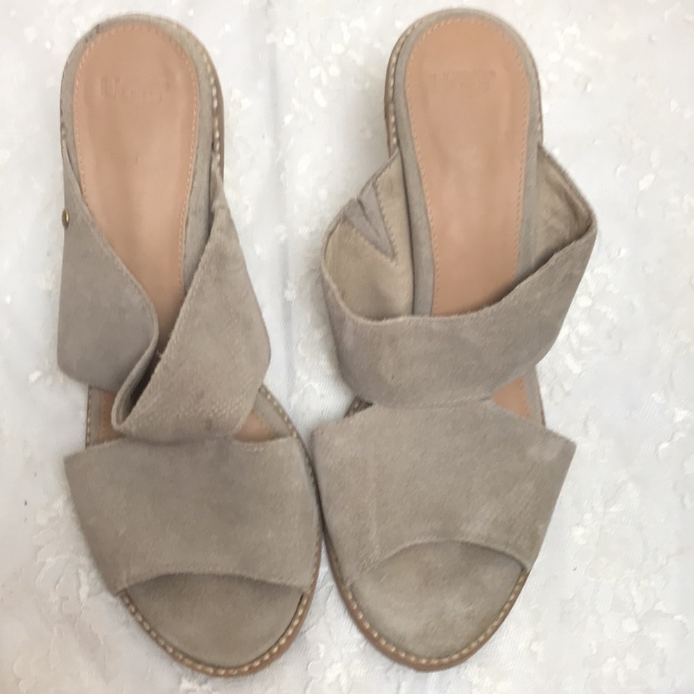 Ugh Suede Sandals Size 8 Beige